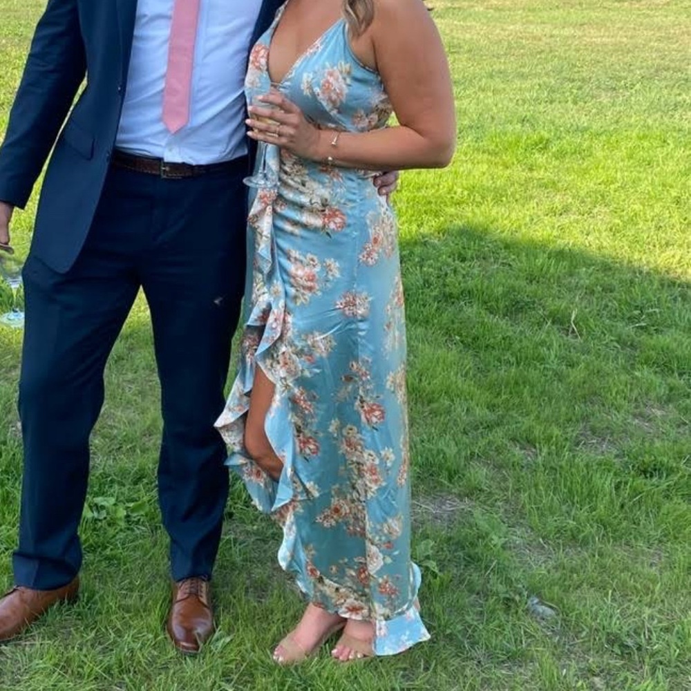 Floral VICI maxi satin dress